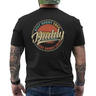 Mens Best Daddy Ever Vintage Retro Dad Papa Mens Back Print T-shirt | Mazezy