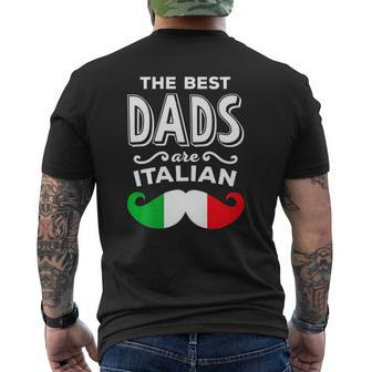 Mens The Best Dads Are Italian Dad Premium Mens Back Print T-shirt | Mazezy