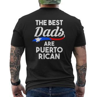 Mens The Best Dads Are Puerto Rican Puerto Rico Mens Back Print T-shirt | Mazezy