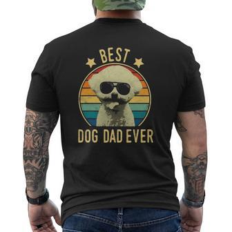 Mens Best Dog Dad Ever Bichon Frise Father's Day Mens Back Print T-shirt | Mazezy