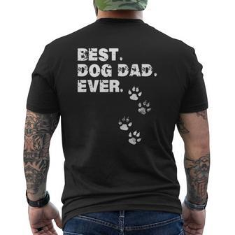 Mens Best Dog Dad Ever For Father's Day Mens Back Print T-shirt | Mazezy