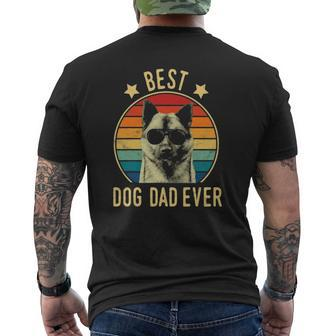 Mens Best Dog Dad Ever Norwegian Elkhound Father's Day Mens Back Print T-shirt | Mazezy