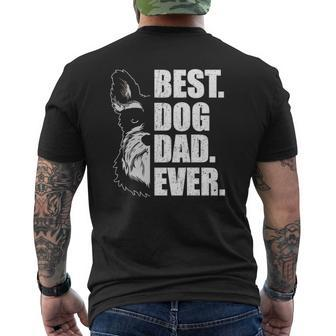 Mens Best Dog Dad Ever Schnauzer Dad Father's Day Mens Back Print T-shirt | Mazezy