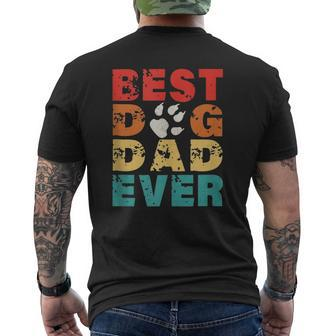Mens Best Dog Dad Everretro Vintage Fathers Day Mens Back Print T-shirt | Mazezy