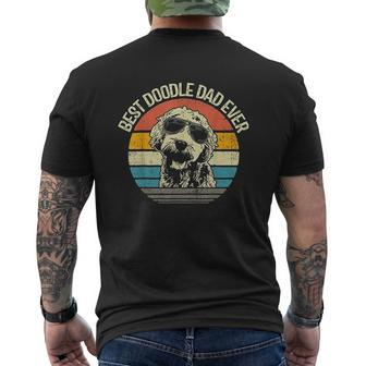 Mens Best Doodle Dad Golden Doodle Dog Vintage Mens Back Print T-shirt - Thegiftio UK
