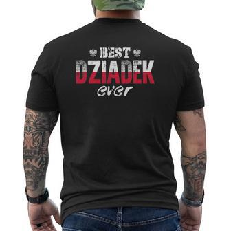 Mens Best Dziadek Ever Polish Grandfather Mens Back Print T-shirt | Mazezy DE