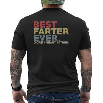 Mens Best Farter Ever Opps I Mean Father Father Mens Back Print T-shirt | Mazezy AU