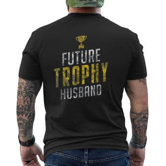 Mens Best Fiance Future Trophy Husband To Be Men Mens Back Print T-shirt - Thegiftio