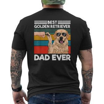 Mens Best Golden Retriever Dad Ever Dog Dad Fist Bump Mens Back Print T-shirt | Mazezy