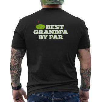 Mens Best Grandpa By Par Golf Father's Day Mens Back Print T-shirt | Mazezy