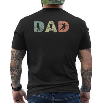 Mens Best Hockey Dad Vintage Sports Hockey Game Lover Father Mens Back Print T-shirt | Mazezy
