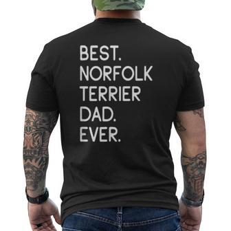 Mens Best Norfolk Terrier Dad Ever Mens Back Print T-shirt | Mazezy UK