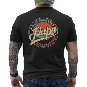 Mens Best Papa Ever Dad Father's Day Mens Back Print T-shirt | Mazezy