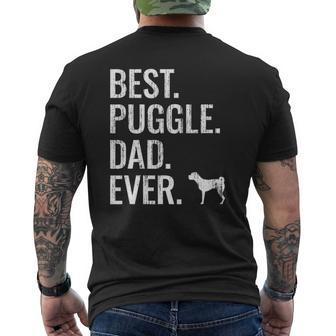 Mens Best Puggle Dad Ever Cool Dog Owner Puggle Mens Back Print T-shirt | Mazezy