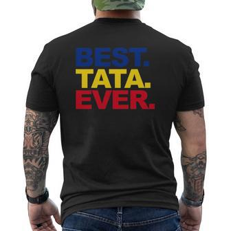 Mens Best Tata Ever Romanian Dad Proud Fathers Day Mens Back Print T-shirt | Mazezy CA