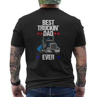 Mens Best Truckin' Dad Ever Mens Back Print T-shirt | Mazezy