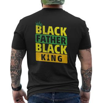 Mens Black Father Husband Dope Black Dad Black King Mens Back Print T-shirt | Mazezy
