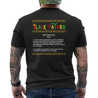 Mens Black Father Men Melanin King Husband Dad Juneteenth Kings Mens Back Print T-shirt | Mazezy DE