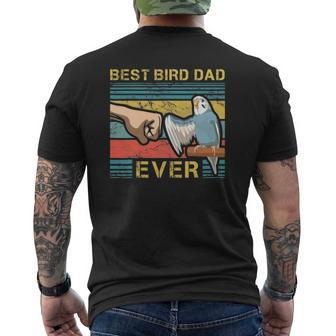 Mens Budgie Dad Bird Lover Father Budgerigar Enthusiast Mens Back Print T-shirt | Mazezy