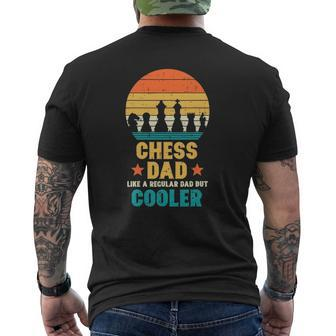 Mens Chess Dad Regular But Cooler Retro Father's Day Player Men Mens Back Print T-shirt | Mazezy CA