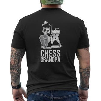 Mens Chess Grandpa Grandfather Chess Player Mens Back Print T-shirt | Mazezy AU