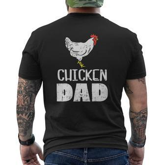Mens Chicken Dad Farm Animal Farming Life Farmer Rancher Men Mens Back Print T-shirt | Mazezy