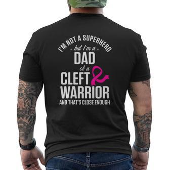 Mens Cleft Palate Lip Dad Hero Cleft Strong Awareness Mens Back Print T-shirt | Mazezy