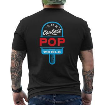 Mens The Coolest Pop Popsicle Father Summer Mens Back Print T-shirt | Mazezy