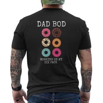Mens Dad Bod Working On My Six 6 Pack Donut Mens Back Print T-shirt | Mazezy UK
