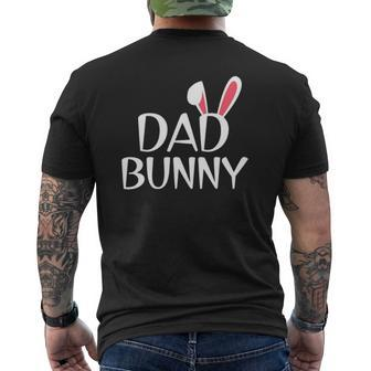 Mens Dad Bunny Family Rabbit Matching Couple Daddy Easter Mens Back Print T-shirt | Mazezy