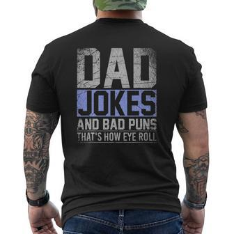 Mens Dad Jokes And Bad Puns That's How Eye Roll Dad Joke Mens Back Print T-shirt | Mazezy
