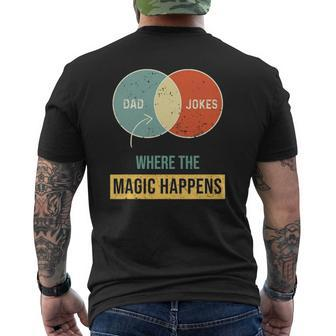 Mens Dad Jokes Where The Magic Happens Mens Back Print T-shirt | Mazezy