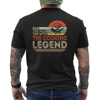 Mens Dad The Man The Myth The Cooking Legend Men Mens Back Print T-shirt | Mazezy
