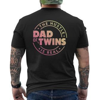 Mens Dad Of Twins New Dad To Be Tired Love Proud Cute Mens Back Print T-shirt | Mazezy