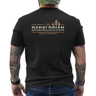 Mens The Dadalorian For Best Dad Fathers Day Mens Back Print T-shirt | Mazezy