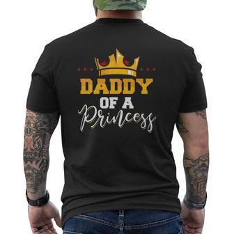 Mens Daddy Of A Princess Father And Daughter Matching Premium Mens Back Print T-shirt | Mazezy