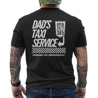 Mens Dad's Taxi Service Father's Day For Men Mens Back Print T-shirt | Mazezy