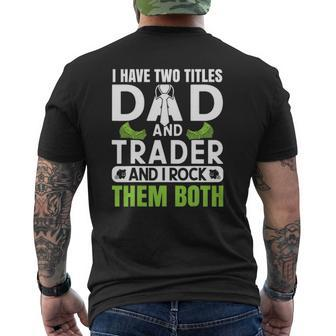 Mens Day Trader Stock Trading Dad And Trader Mens Back Print T-shirt - Thegiftio UK