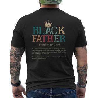 Mens Definition Black King African American Fathers Day Mens Back Print T-shirt | Mazezy