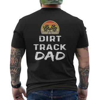 Mens Dirt Track Racing Race Dad Father's Day Mens Back Print T-shirt | Mazezy