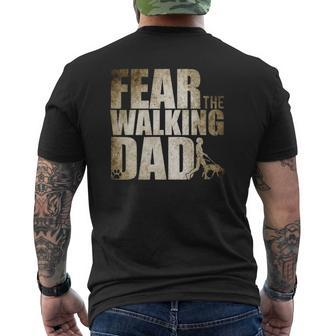 Mens Dog Dad Dog Lover Fear The Walking Dog Dad Mens Back Print T-shirt | Mazezy