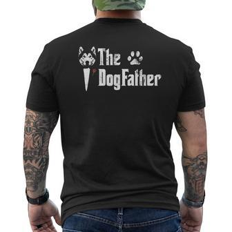Mens The Dogfather Alaska Malamute Dog Dad Fathers Day Mens Back Print T-shirt - Thegiftio UK