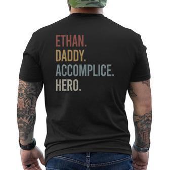 Mens Ethan Daddy Accomplice Hero Retro Style Vintage Mens Back Print T-shirt | Mazezy