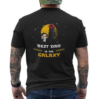 Mens Father And Daughter Best Dad In The Galaxy Mens Back Print T-shirt | Mazezy