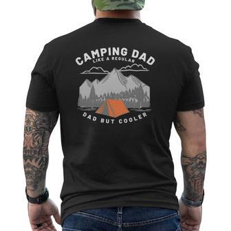 Mens Fathers Who Camp Camping Dad Mens Back Print T-shirt | Mazezy