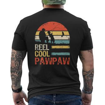 Mens Father's Day Fishing Reel Cool Pawpaw Mens Back Print T-shirt | Mazezy UK