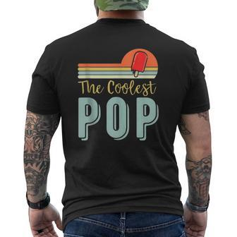 Mens Father's Day Grandfather Retro Vintage The Coolest Pop Mens Back Print T-shirt | Mazezy DE