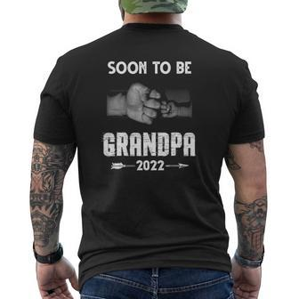 Mens Fathers Day Soon To Be Grandpa 2022 Grandpa Father's Day Mens Back Print T-shirt | Mazezy