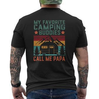 Mens My Favorite Camping Buddies Call Me Papa Father's Day Mens Back Print T-shirt | Mazezy