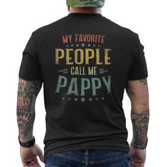 Mens Mens My Favorite People Call Me Pappy Fathers Day Mens Back Print T-shirt | Mazezy